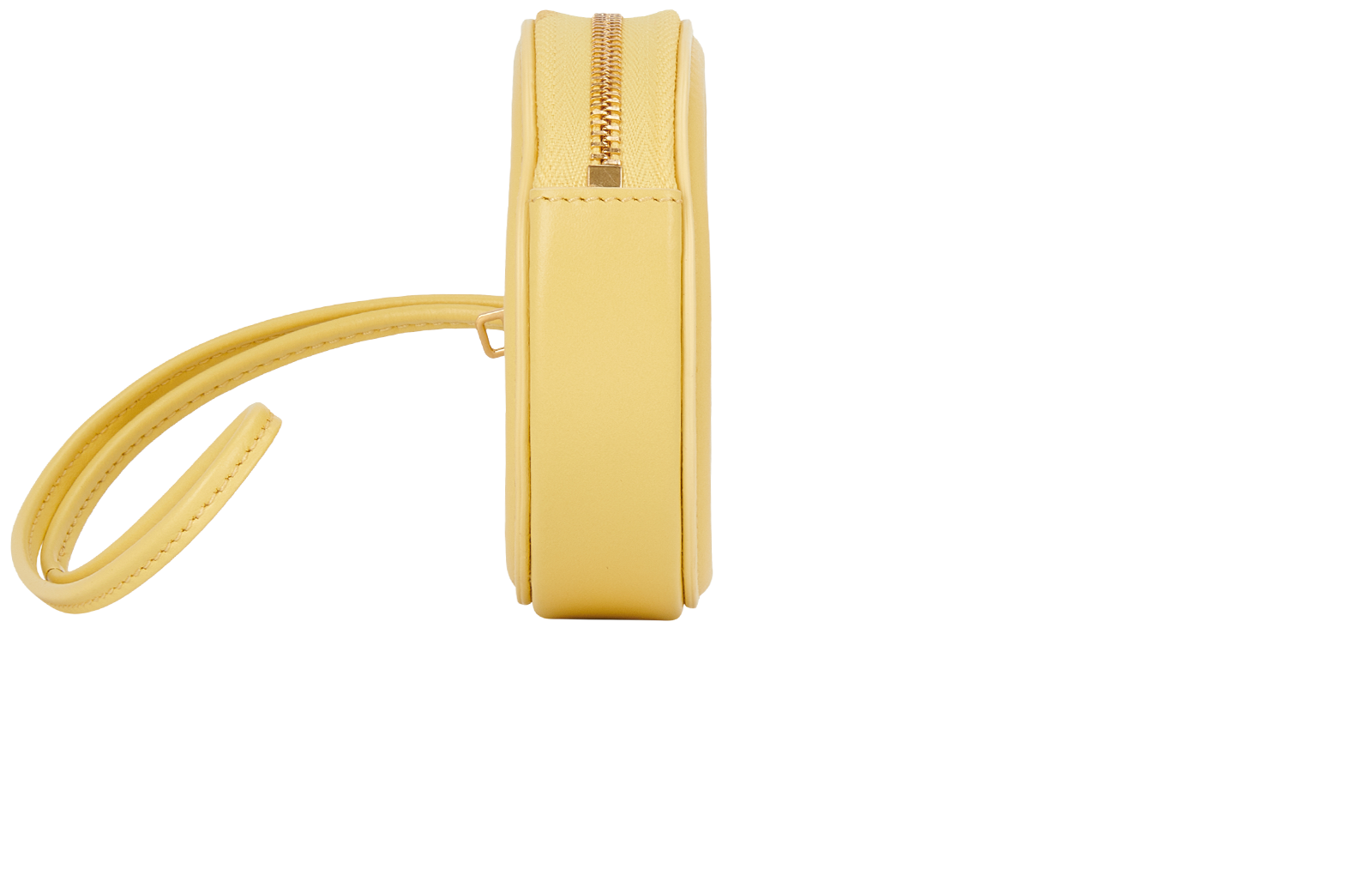 Celine Triomphe Oval Coin Purse, &pound;295, Accessories, Yellow, Leather, Bottom view